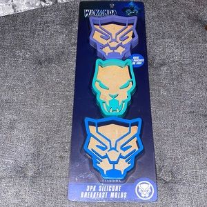 3pack Silicone Breakfast Molds Wakanda Marvel NEW
